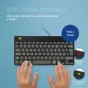 R-Go Tools Ergonoomiline klaviatuur R-Go Compact Break, kompaktklaviatuur pausitarkvaraga, AZERTY (FR), juhtmega, must