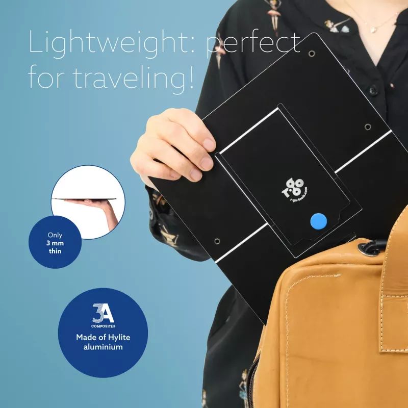 R-Go Tools Laptop stand R-Go Riser Flexible, adjustable folding laptop riser, ergonomic, Hylite aluminum, Must