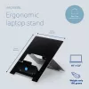 R-Go Tools Laptop stand R-Go Riser Flexible, adjustable folding laptop riser, ergonomic, Hylite aluminum, Must