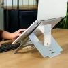 R-Go Tools Sülearvutialus R-Go Riser Flexible, reguleeritav kokkupandav sülearvutialus, ergonoomiline, Hylite alumiinium, hõbedane