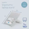 R-Go Tools Sülearvutialus R-Go Riser Flexible, reguleeritav kokkupandav sülearvutialus, ergonoomiline, Hylite alumiinium, hõbedane
