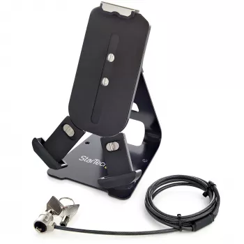 StarTech.com Secure Tablet Stand w/ K-Slot kaabel Lock - Locking Tablet Holder for 7.9 inch-13 inch Tablets - Universal Adjustable Tablet Mount for Desk/Surface - Lockable Anti-Theft Security Mount