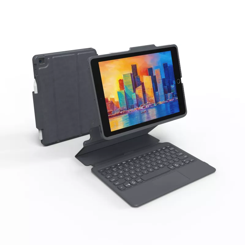 ZAGG klaviatuur Pro Keys koos puuteplaadiga-Apple-iPad 10.2-must/hall-saksa