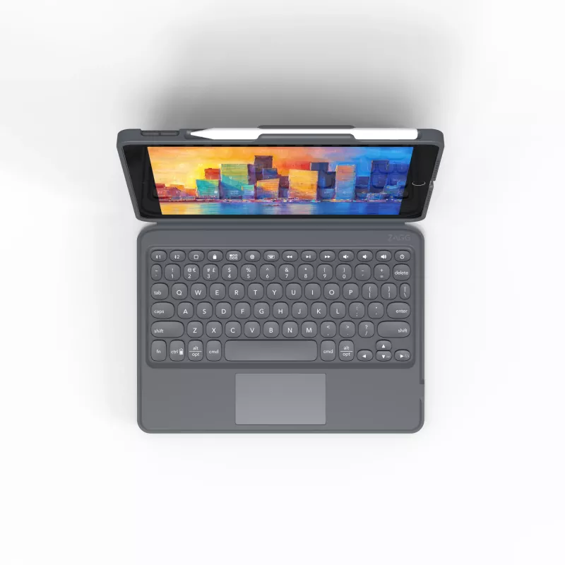 ZAGG klaviatuur Pro Keys koos puuteplaadiga-Apple-iPad 10.2-must/hall-saksa
