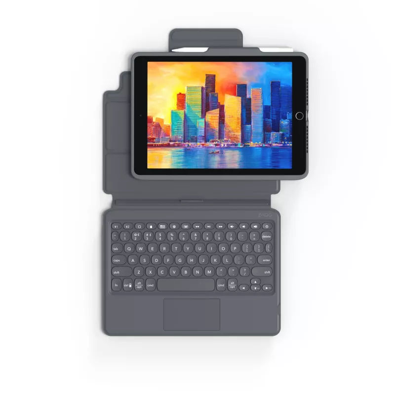 ZAGG klaviatuur Pro Keys koos puuteplaadiga-Apple-iPad 10.2-must/hall-saksa