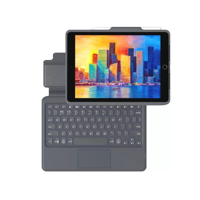 ZAGG klaviatuur Pro Keys koos puuteplaadiga-Apple-iPad 10.2-must/hall-saksa