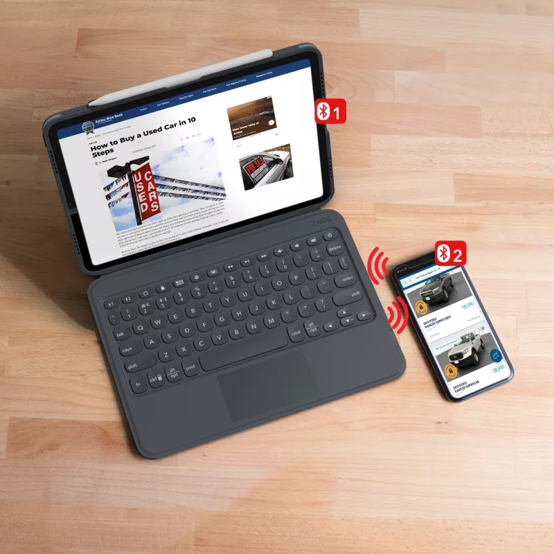 ZAGG klaviatuur Pro Keys koos puuteplaadiga-Apple-iPad 10.2-must/hall-saksa