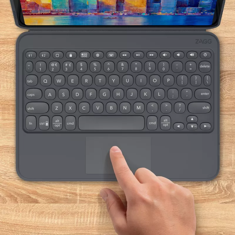 ZAGG klaviatuur Pro Keys koos puuteplaadiga-Apple-iPad 10.2-must/hall-saksa