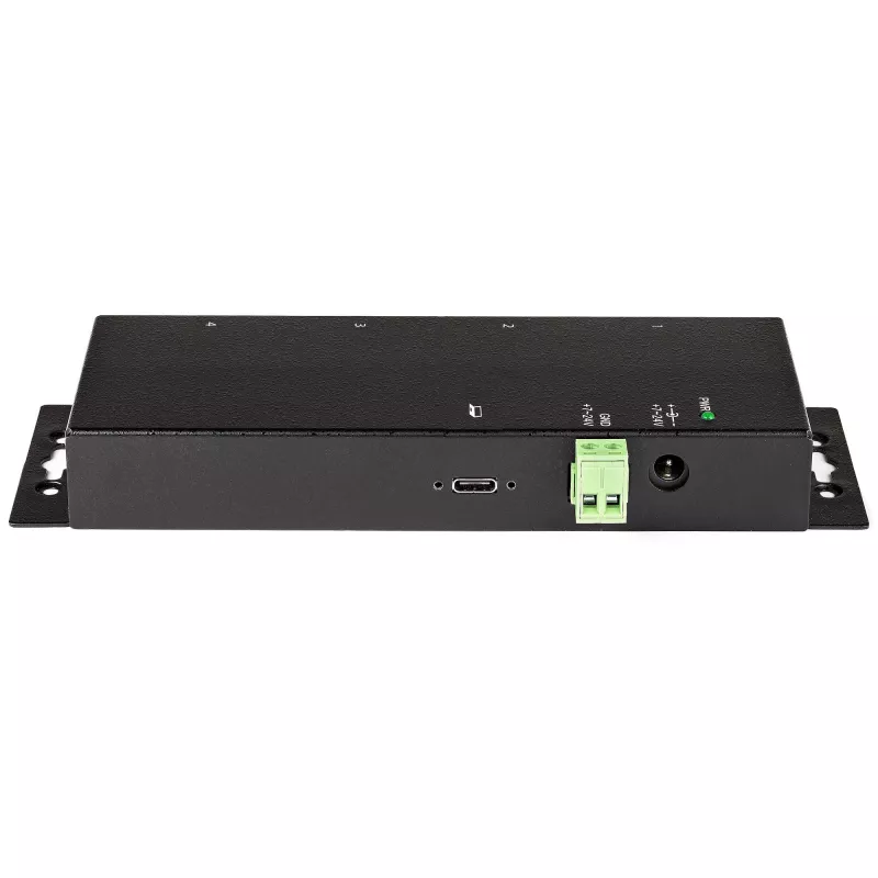 StarTech.com 4-pordiline USB-C-jaotur 10 Gbps – tööstuslik metallist USB-C-jaotur – 2x USB-C ja 2x USB-A – ESD liigpingekaitse – USB-C või USB-A host – isetoitega paigaldatav USB 3.2 Gen 2 USB-C jaotur