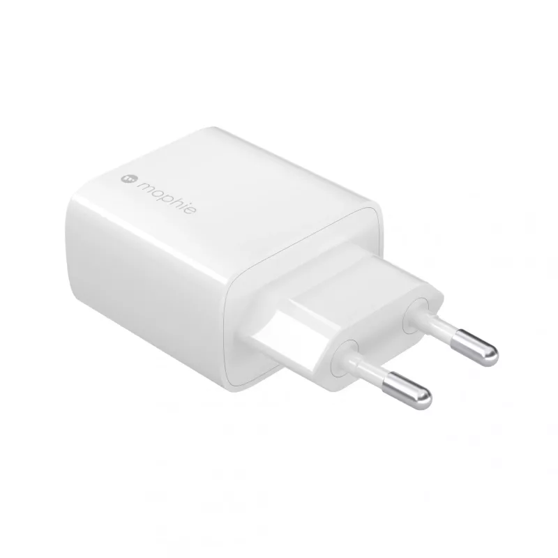 Seinale kinnitatav adapter mophie Accessories USB-C 30W GaN valge EL kiirlaadimine