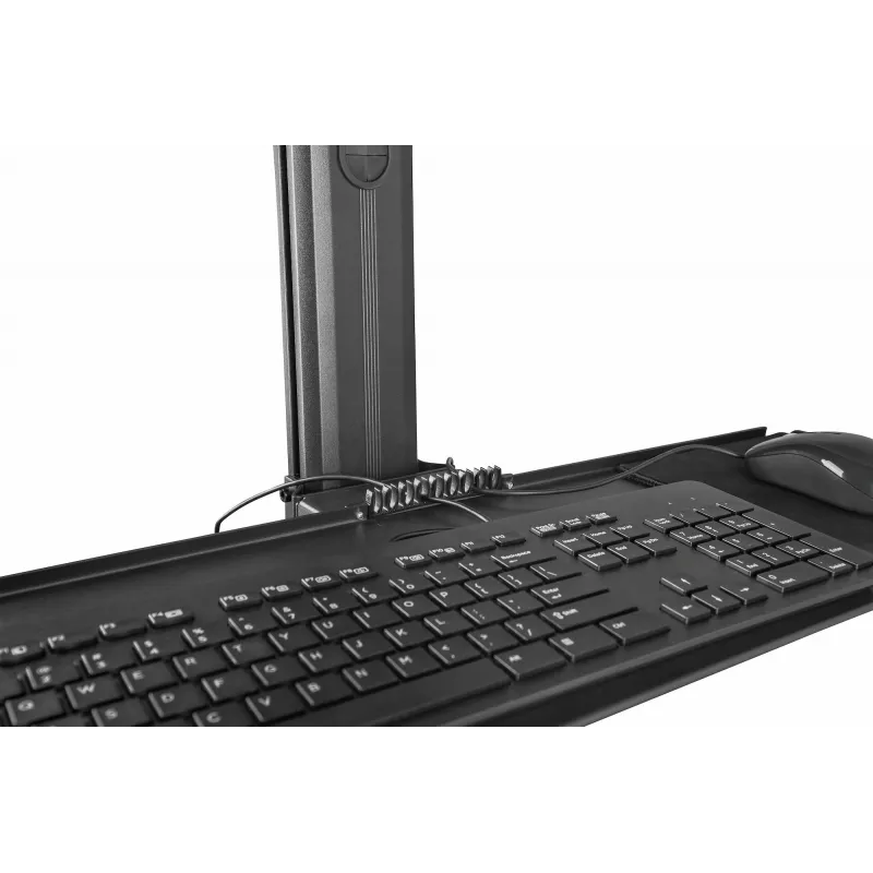 StarTech.com Mobiilne tööjaamakäru monitorikinnitusega, protsessori-/arvutihoidiku, klaviatuurialusega – ergonoomiline kõrgusreguleeritav lauaarvutikäru – ratastel mobiilne seisev tööjaam