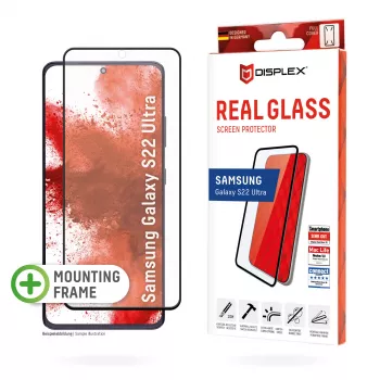 Displex Full Cover ekraanikaitseklaas Samsung Galaxy S22 Ultra karastatud klaas
