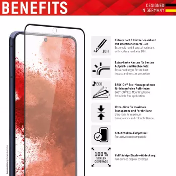 Displex Full Cover ekraanikaitseklaas Samsung Galaxy S22 Ultra karastatud klaas