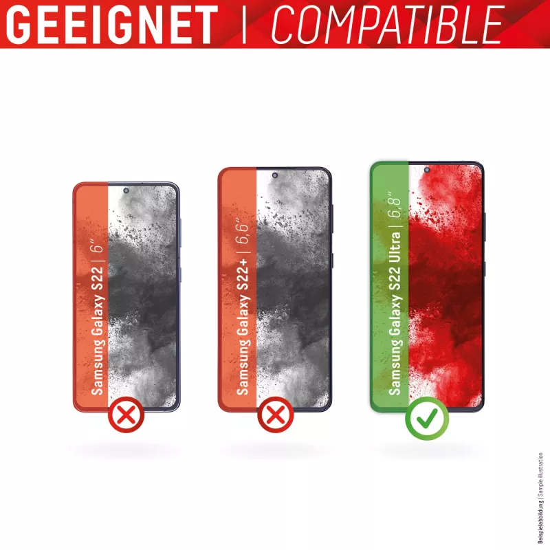Displex Full Cover ekraanikaitseklaas Samsung Galaxy S22 Ultra karastatud klaas