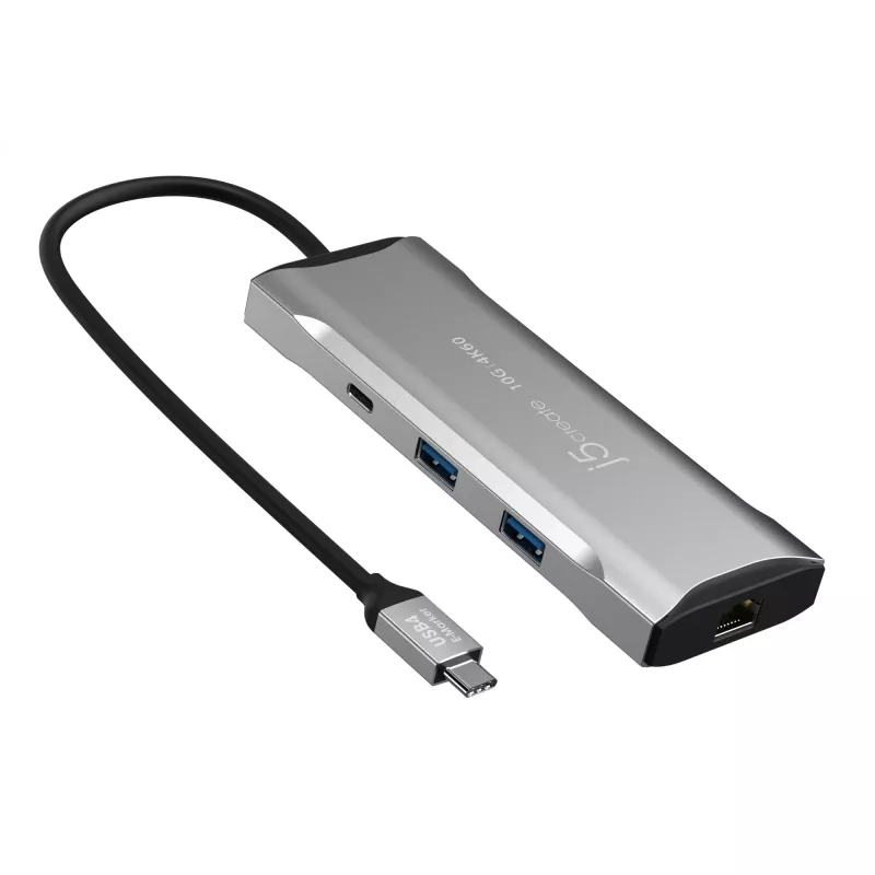 j5create JCD393 4K60 Elite USB-C® 10Gbps Mini dokk, kosmosehall