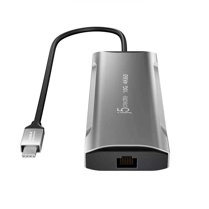 j5create JCD393 4K60 Elite USB-C® 10Gbps Mini dokk, kosmosehall