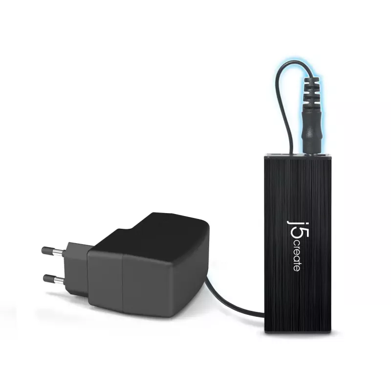 USB-hub j5create JUH340 4-port USB 3.0 must alumiinium