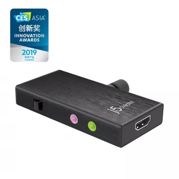 j5create JVA02 otsepildiadapter HDMI™ USB-C™-le koos toiteedastusega, must
