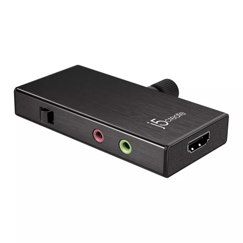 j5create JVA02 otsepildiadapter HDMI™ USB-C™-le koos toiteedastusega, must