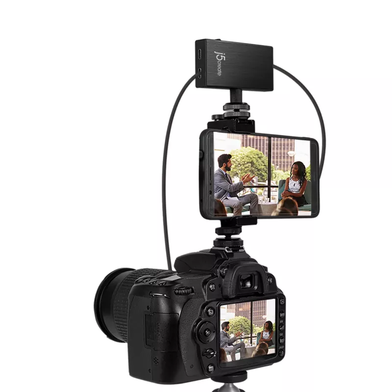 j5create JVA02 otsepildiadapter HDMI™ USB-C™-le koos toiteedastusega, must