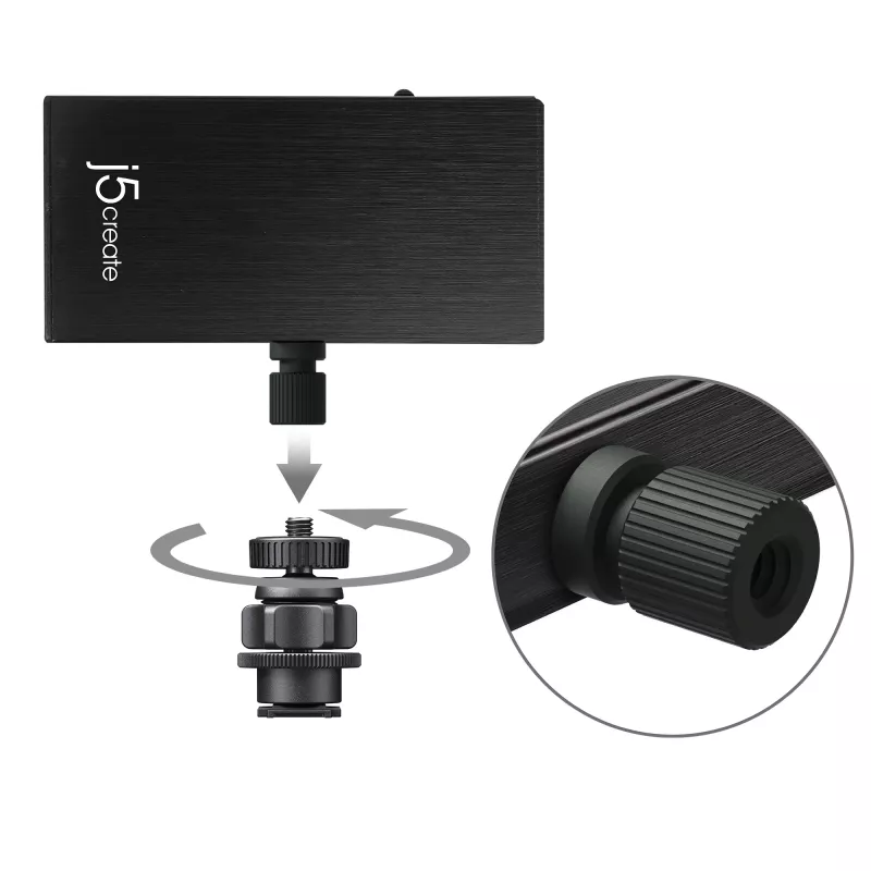 j5create JVA02 otsepildiadapter HDMI™ USB-C™-le koos toiteedastusega, must