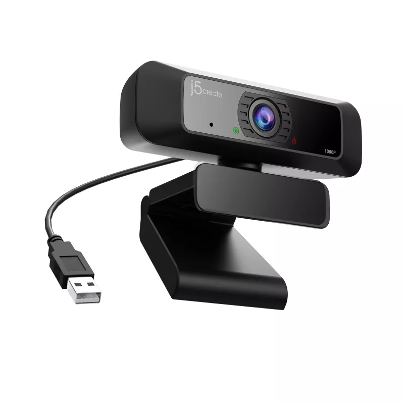 j5create JVCU100 USB™ HD veebikaamera 360° pöördega, 1080p videopildistuse resolutsioon, Must