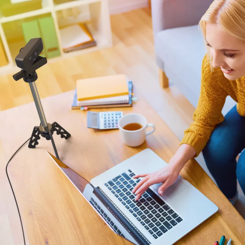 j5create JVCU100 USB™ HD veebikaamera 360° pöördega, 1080p videopildistuse resolutsioon, Must