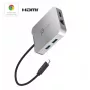 j5create JCD391 4K60 Elite USB-C® PD mitmepordiadapter, hõbedane