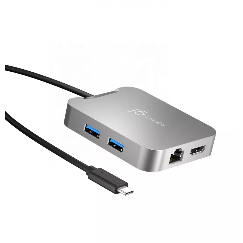 j5create JCD391 4K60 Elite USB-C® PD mitmepordiadapter, hõbedane