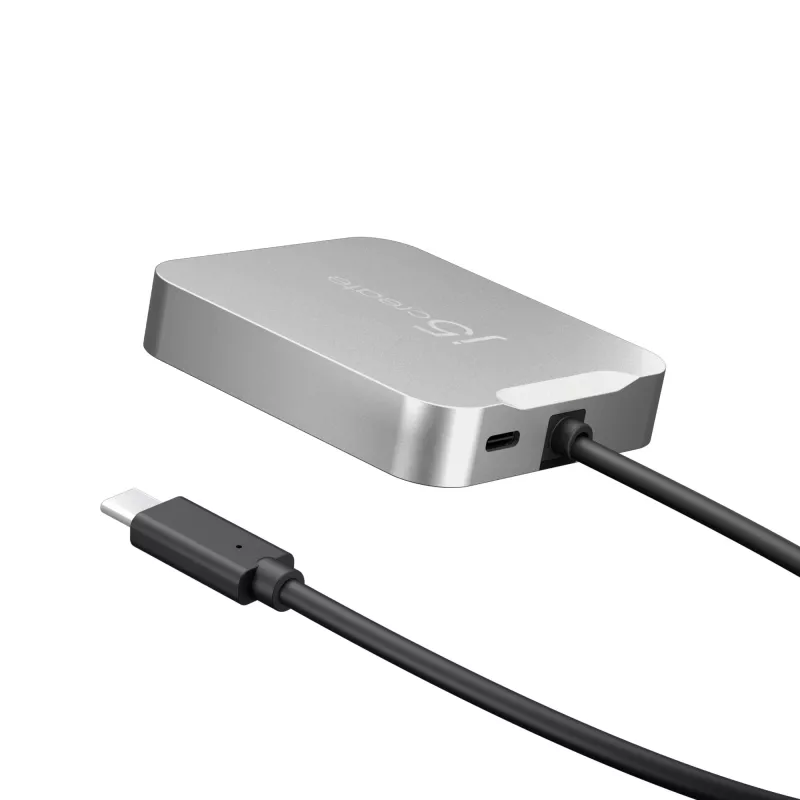 j5create JCD391 4K60 Elite USB-C® PD mitmepordiadapter, hõbedane
