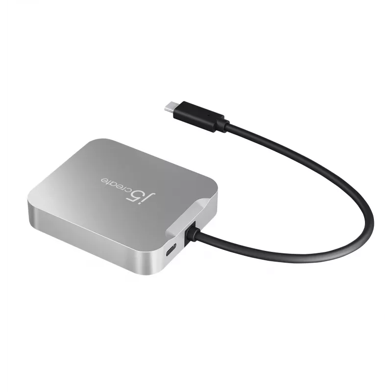 j5create JCD391 4K60 Elite USB-C® PD mitmepordiadapter, hõbedane