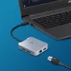 j5create JCD391 4K60 Elite USB-C® PD mitmepordiadapter, hõbedane