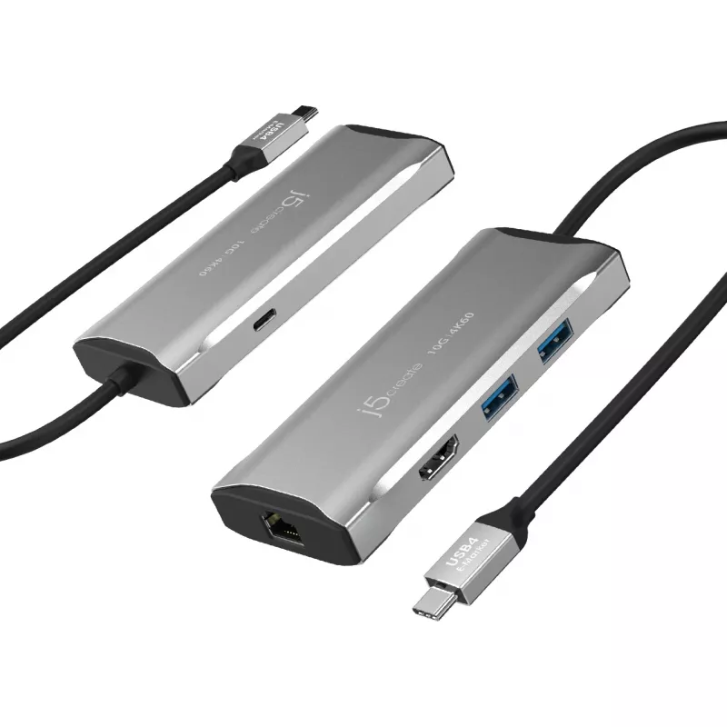 j5create JCD392 4K60 Elite USB-C® 10Gbps Travel Dock, kosmosehall