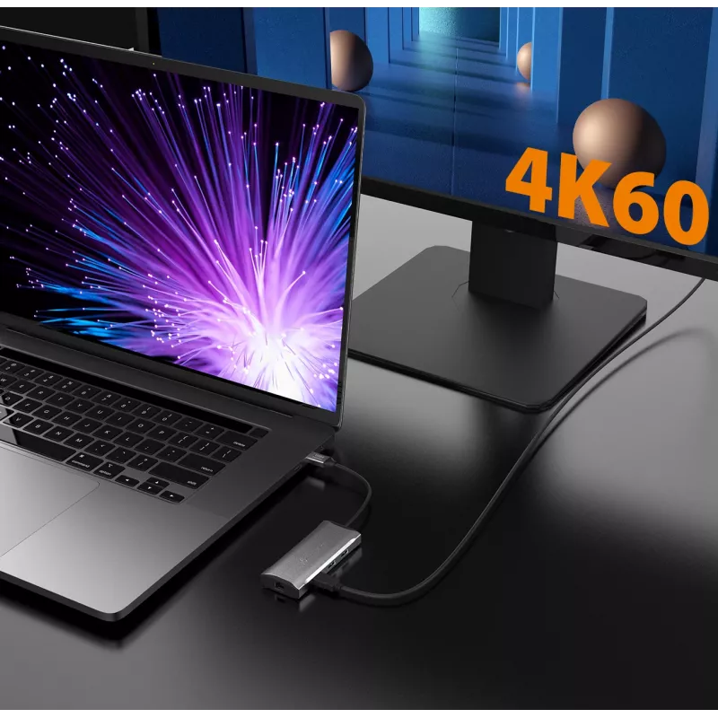 j5create JCD392 4K60 Elite USB-C® 10Gbps Travel Dock, kosmosehall