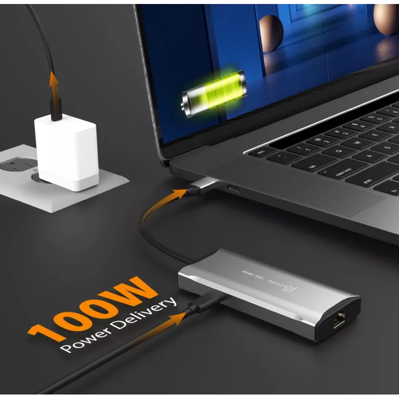 j5create JCD392 4K60 Elite USB-C® 10Gbps Travel Dock, kosmosehall