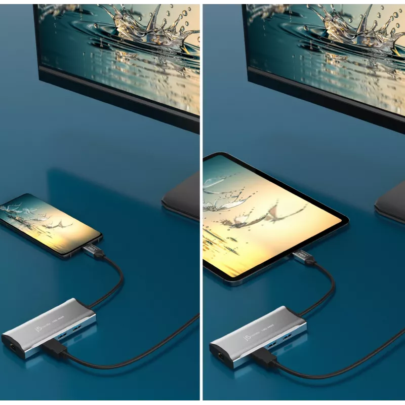 j5create JCD392 4K60 Elite USB-C® 10Gbps Travel Dock, kosmosehall