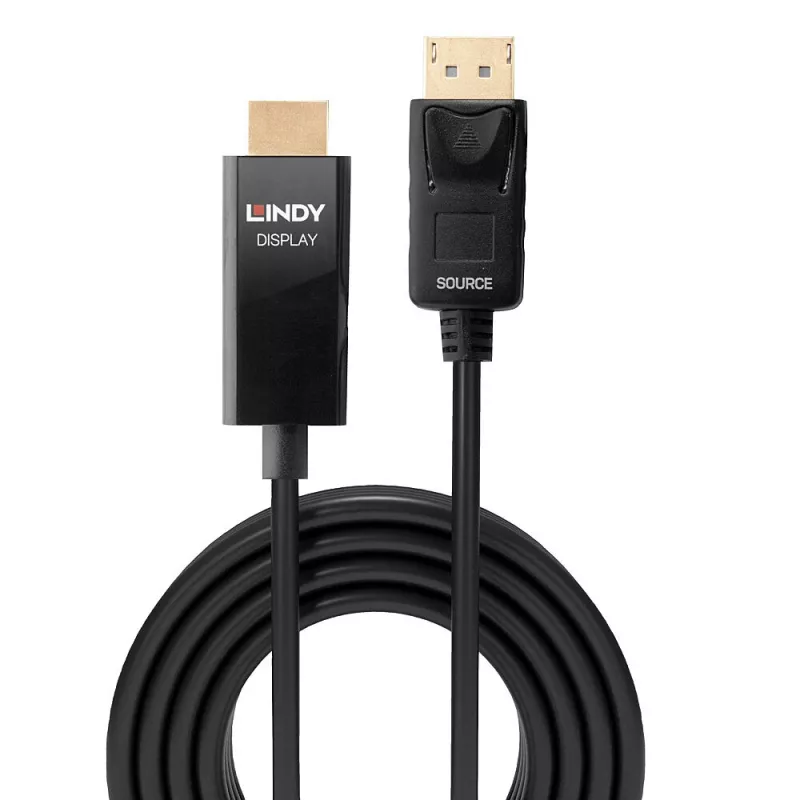 Lindy 5m DP-HDMI adapterkaabel koos HDR-iga DisplayPort HDMI