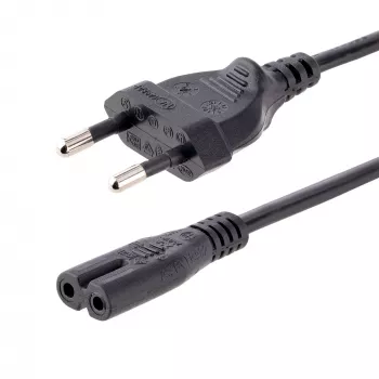 StarTech.com 3m sülearvuti toitekaabel, EU-pistik C7-pessa, 2,5 A 250 V, 18AWG, sülearvuti asenduskaabel, printeri toitekaabel, sülearvuti laadimiskaabel, sülearvuti toiteadapteri kaabel, must