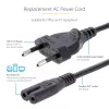 StarTech.com 3m sülearvuti toitekaabel, EU-pistik C7-pessa, 2,5 A 250 V, 18AWG, sülearvuti asenduskaabel, printeri toitekaabel, sülearvuti laadimiskaabel, sülearvuti toiteadapteri kaabel, must