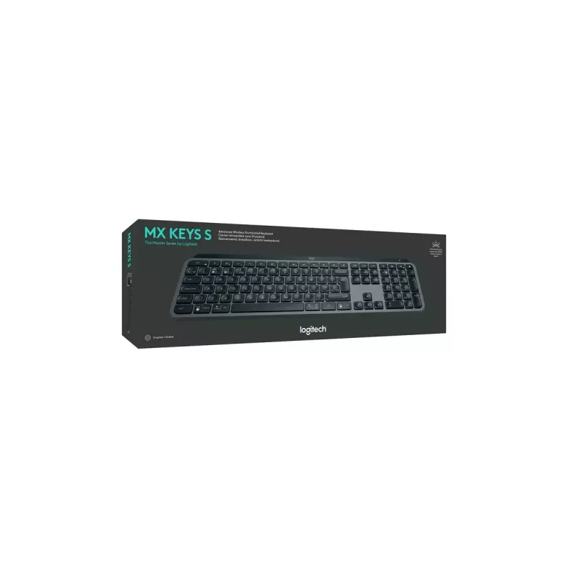 Logitech MX Keys S klaviatuur universaalne RF-juhtmevaba + Bluetooth AZERTY Belgia grafiit