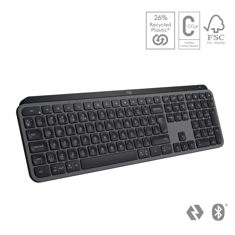 Logitech MX Keys S klaviatuur universaalne RF-juhtmevaba + Bluetooth AZERTY Belgia grafiit
