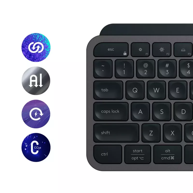 Logitech MX Keys S klaviatuur universaalne RF-juhtmevaba + Bluetooth AZERTY Belgia grafiit