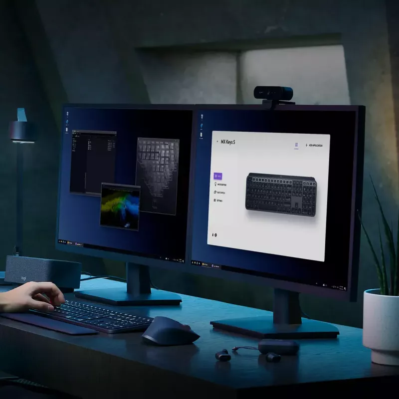 Logitech MX Keys S klaviatuur universaalne RF-juhtmevaba + Bluetooth AZERTY Belgia grafiit