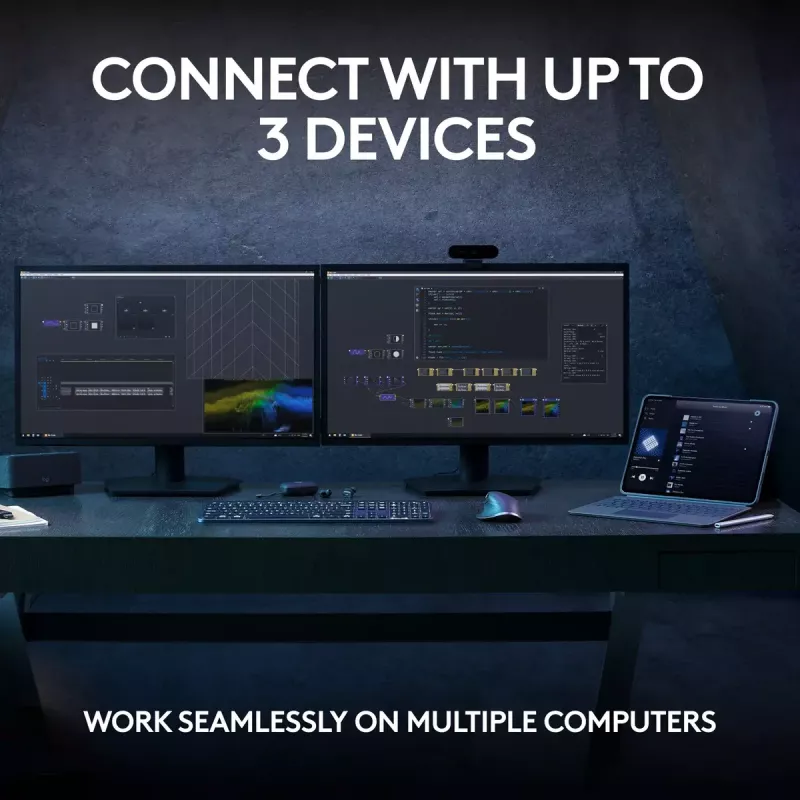 Logitech MX Keys S klaviatuur universaalne RF-juhtmevaba + Bluetooth AZERTY Belgia grafiit