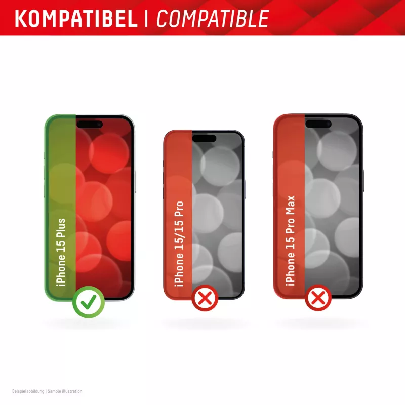 Displex ekraanikaitseklaas + ümbris Apple iPhone 15 Plus jaoks, Eco paigaldusraam, kriimustuskindel