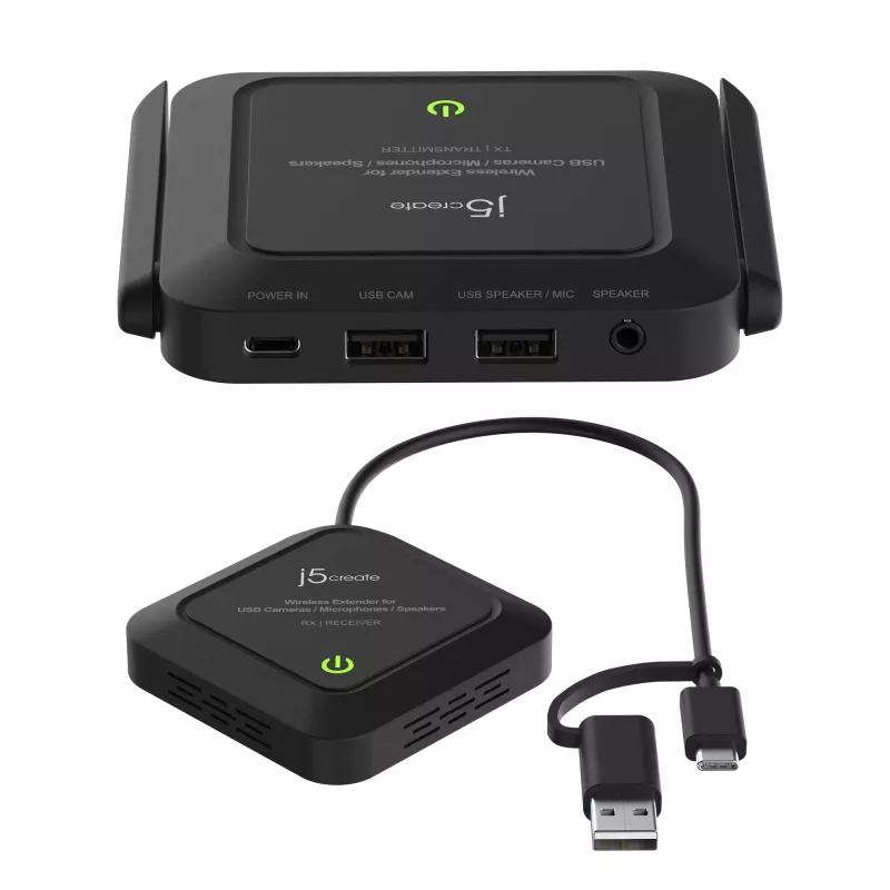 j5create JVW120 juhtmeta pikendaja USB™ kaameratele/mikrofonidele/kõlaritele, must