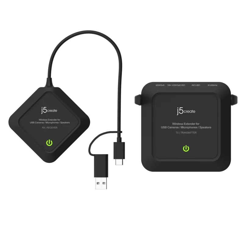 j5create JVW120 juhtmeta pikendaja USB™ kaameratele/mikrofonidele/kõlaritele, must