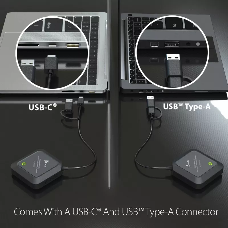 j5create JVW120 juhtmeta pikendaja USB™ kaameratele/mikrofonidele/kõlaritele, must