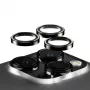 PanzerGlass ® Hoops® metallist kaamera objektiivikaitse must iPhone 15 Pro | 15 Pro Max