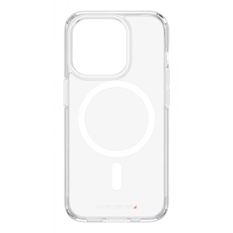PanzerGlass ® HardCase Transparent w. Valge MagSafe & D3O® iPhone 15 Pro